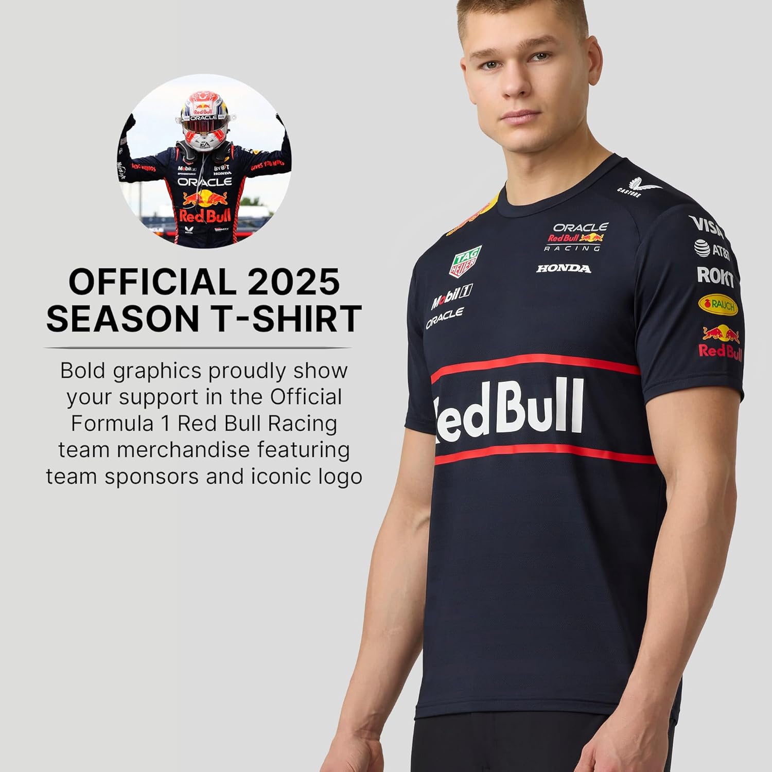 Castore Red Bull Racing F1 Men's 2025 Team T-Shirt - Image 5
