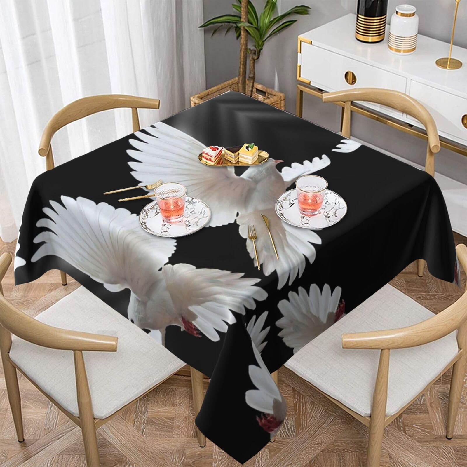 Nappe carrée facile à nettoyer pour en finir avec les taches de table