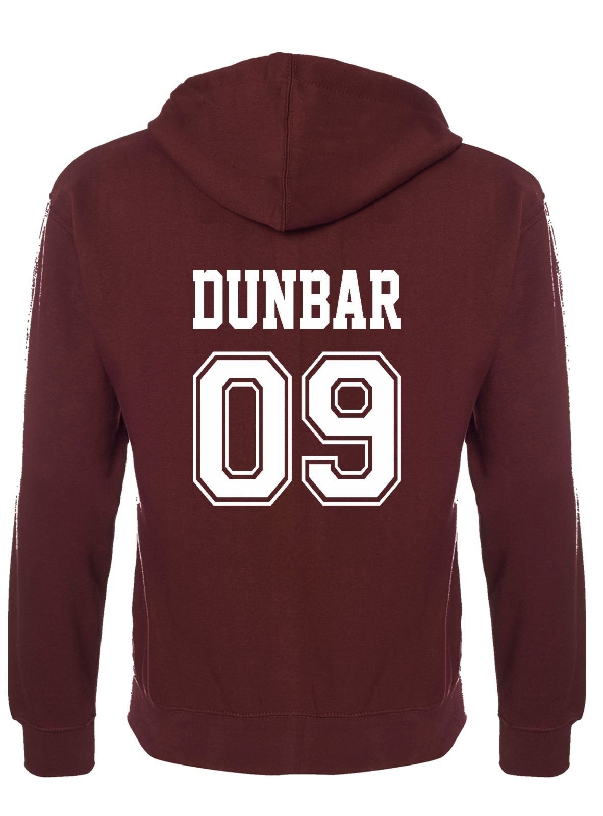 GenericBeacon Hills Stilinski Lahey McCall Lacrosse Hoodie - Teen Wolf hooded Sweatshirt Sports Burgundy Colour (X-large, Dunbar 09)