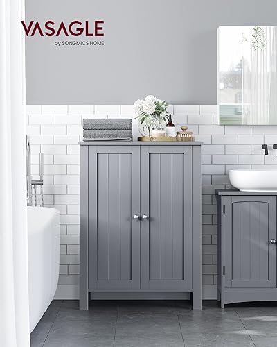 Miniatura 2 de VASAGLE Bathroom Floor Storage Cabinet, Bathroom Storage Unit with 2 Adjustable Shelves, Bathroom Cabinet Freestanding, 11.8 x 23.6 x 31.5 Inches,