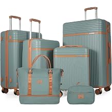 Travelhouse 6-Piece ABS+PC Hardside Luggage Set with Spinner Wheels