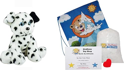 Bear Factory Haz tu propio animal de peluche mini de 8 pulgadas muy suave para localizar el kit dálmata, no requiere costura
