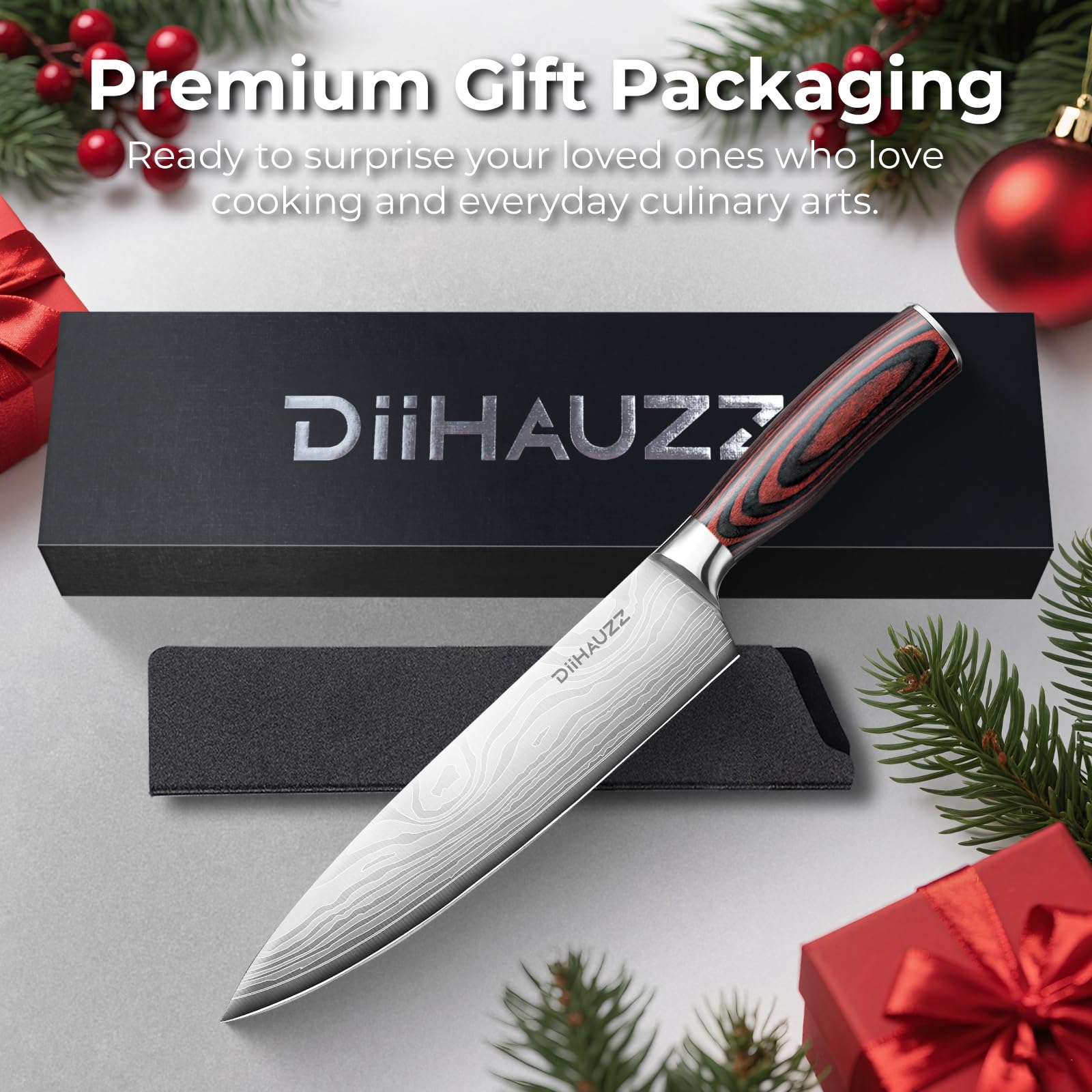DiiHAUZZ 8 Inch Chef Knife, High Carbon Stainless Steel Kitchen Knife — Amazon image 8