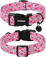 Vista 185 de DOGWONG Collar de perro Airtag de algodón y cáñamo, collar resistente para perros con soporte para Airtag, collares verdes para perros pequeños