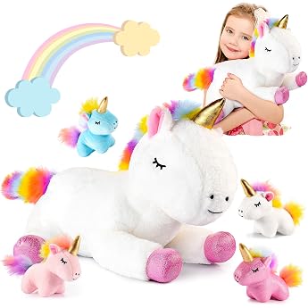 Adeokay Unicorn Cuddly Toy Gift Girls 3-12 Years Toy 1-12 Years Gifts