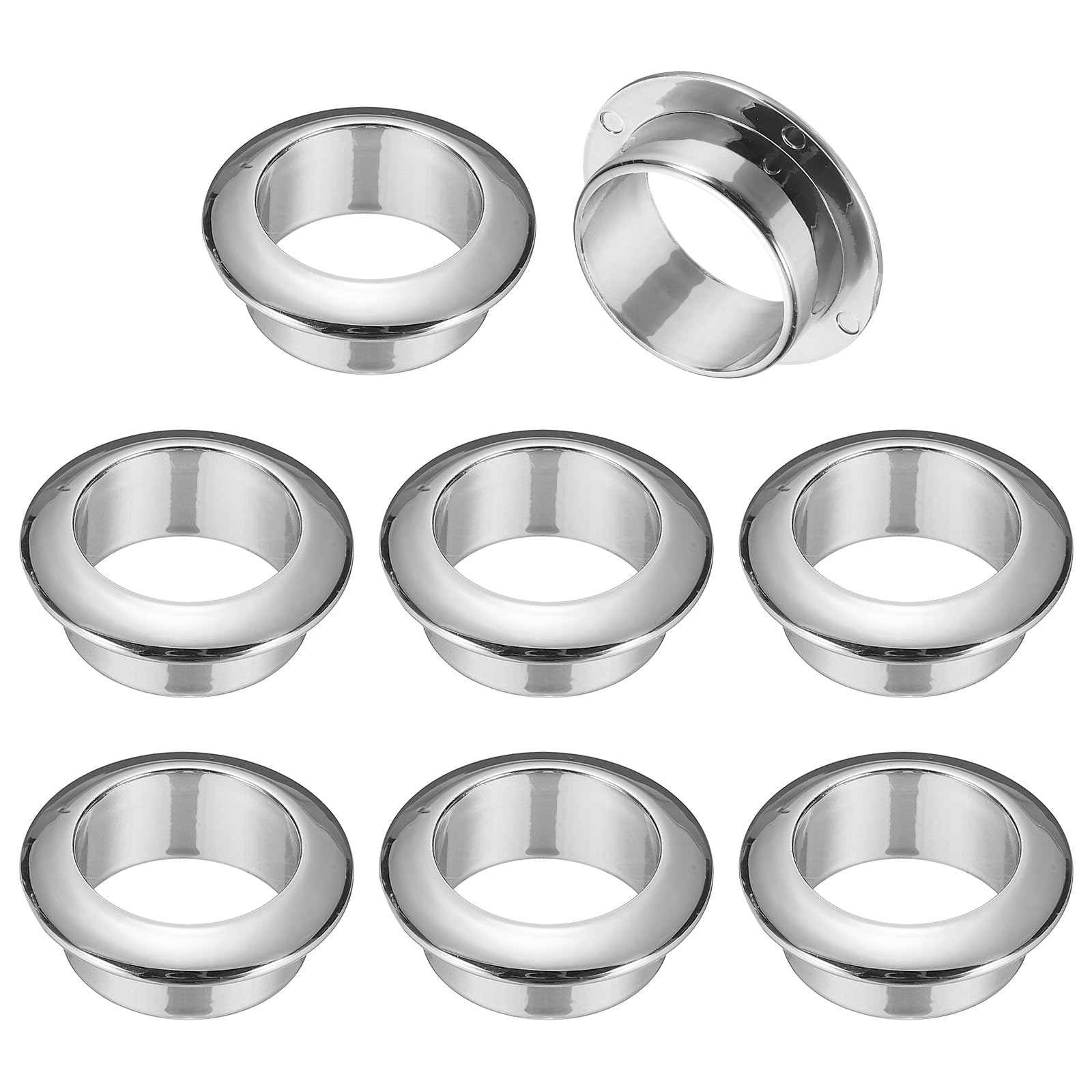 M METERXITY 8-Pack Desk Grommet, 1 Inch/25mm Plastic Desktop Cable Hole Cover Plastic Grommet for Home/Office Desktop Wire Organizer [Silver]