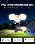 Reolink Elite Floodlight WiFi, 4K 8MP 180° Panoramic Wired Floodlight Camera, Adjustable 3000 Lumens Spotlights, AI Video Search, Dual-Band Wi-Fi 6, 24/7 Recording, No Monthly Fees