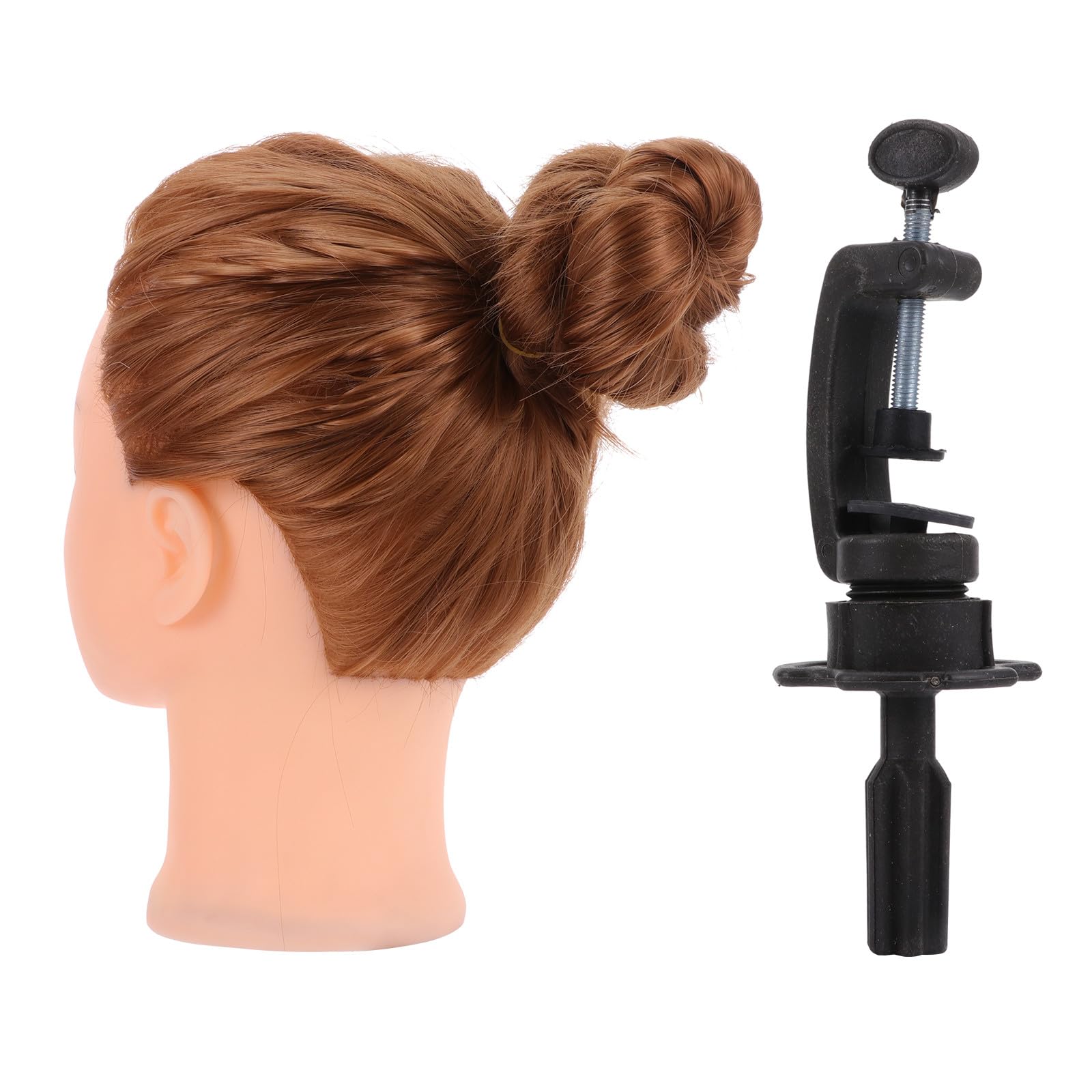 BESTonZON Mannequinkopf mit Echtem Haar und Ständer Haartrainingsmodell für Braids und Frisuren für Haarstyling und Abschlussfeier Saison