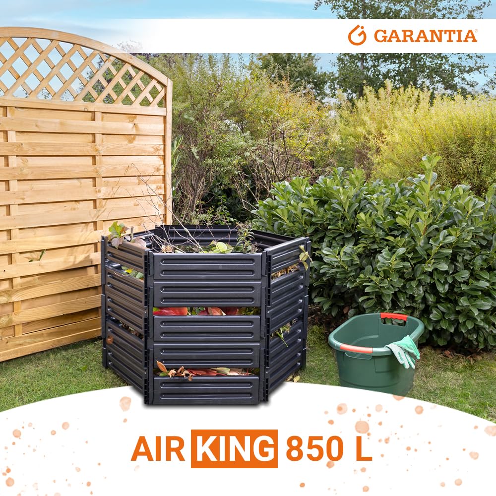 GARANTIA AIR-King Steckkomposter 850 Liter schwarz Komposter Garten | Schnellkomposter, Abfall & Recycling, Biomüll, Komposteimer, Kompost, Biotonne, Garten