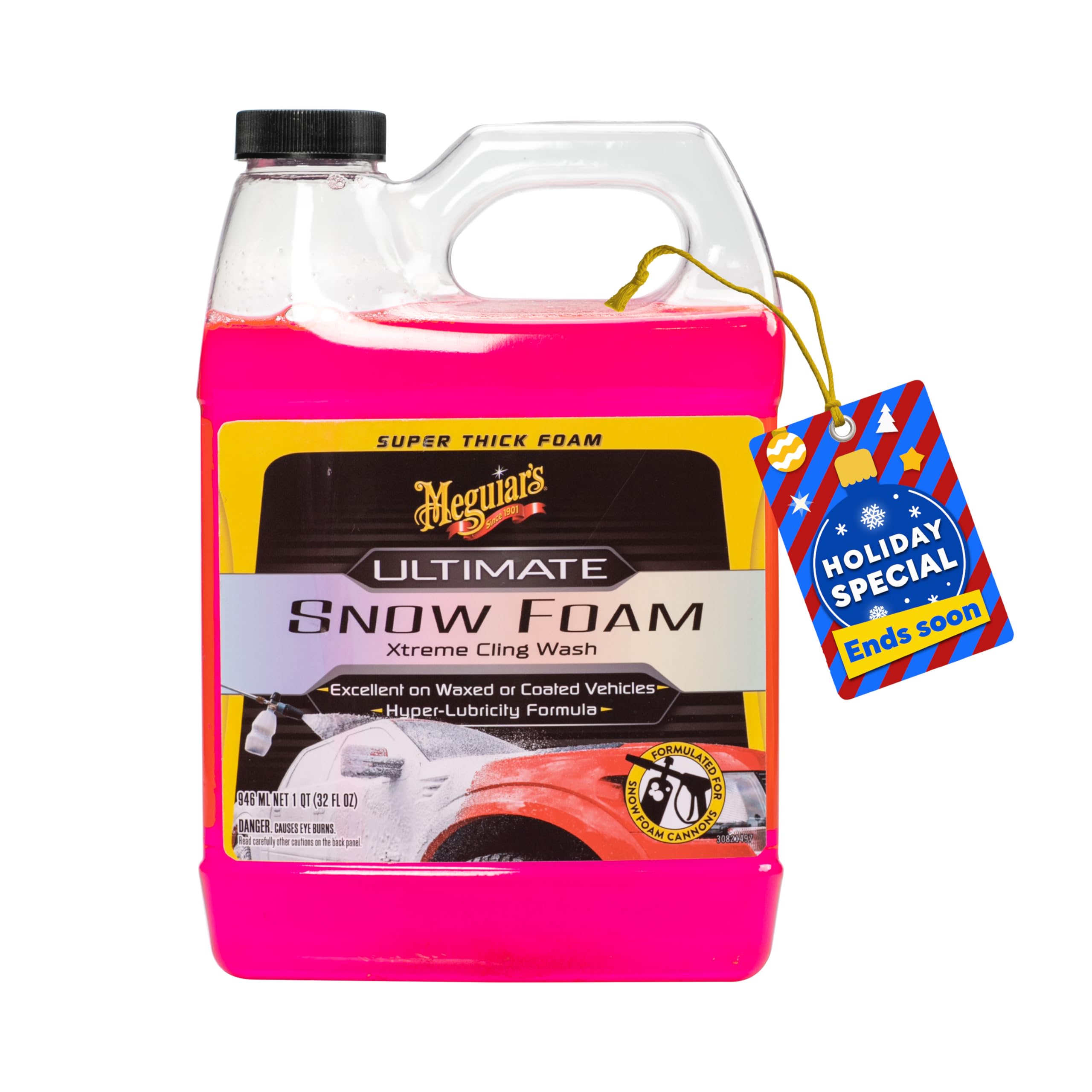 Meguiar's Ultimate Car Snow Foam Xtreme Cling 946 ml Wax Safe - Formulated for Foam Cannons & Foam Guns - G191532EU