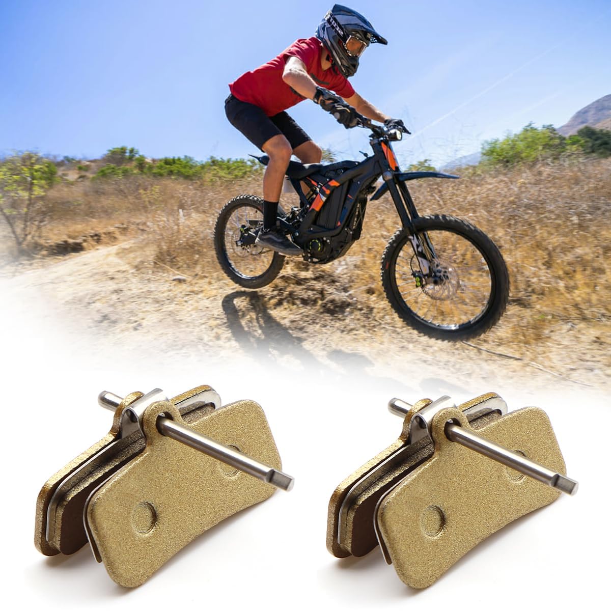 URLWALL 2pcs Brake Pad for Sur Ron Sur-Ron Light Bee X and S Segway X160 X260 Talaria Sting MX3 R MX4, Rear Front Disc Brake Pads Durable Electric Dirt Bike Brake Pads for Surron Original Genuine