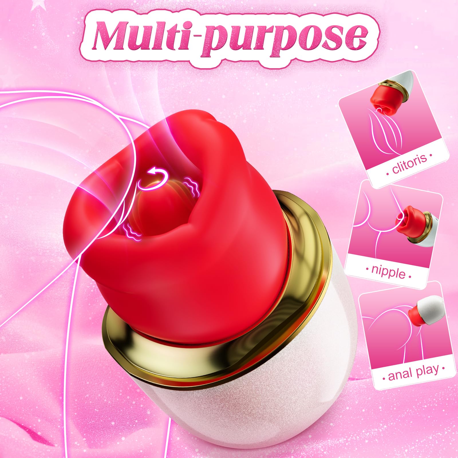 Jesbenna Clitoral Sucking Vibrator Sex Toys, 3 Sucking 9 Licking Modes Nipples Clit Sucker for Quick Orgasm, Tongue Vibrators Adult Toys for Women Couples, (S337): Pearl