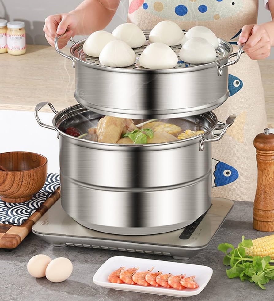 ステンレス　蒸し器　業務用　大サイズ Amazon | 蒸しもの鍋 蒸し鍋 業務用 大きいサイズ 深型 ステンレス