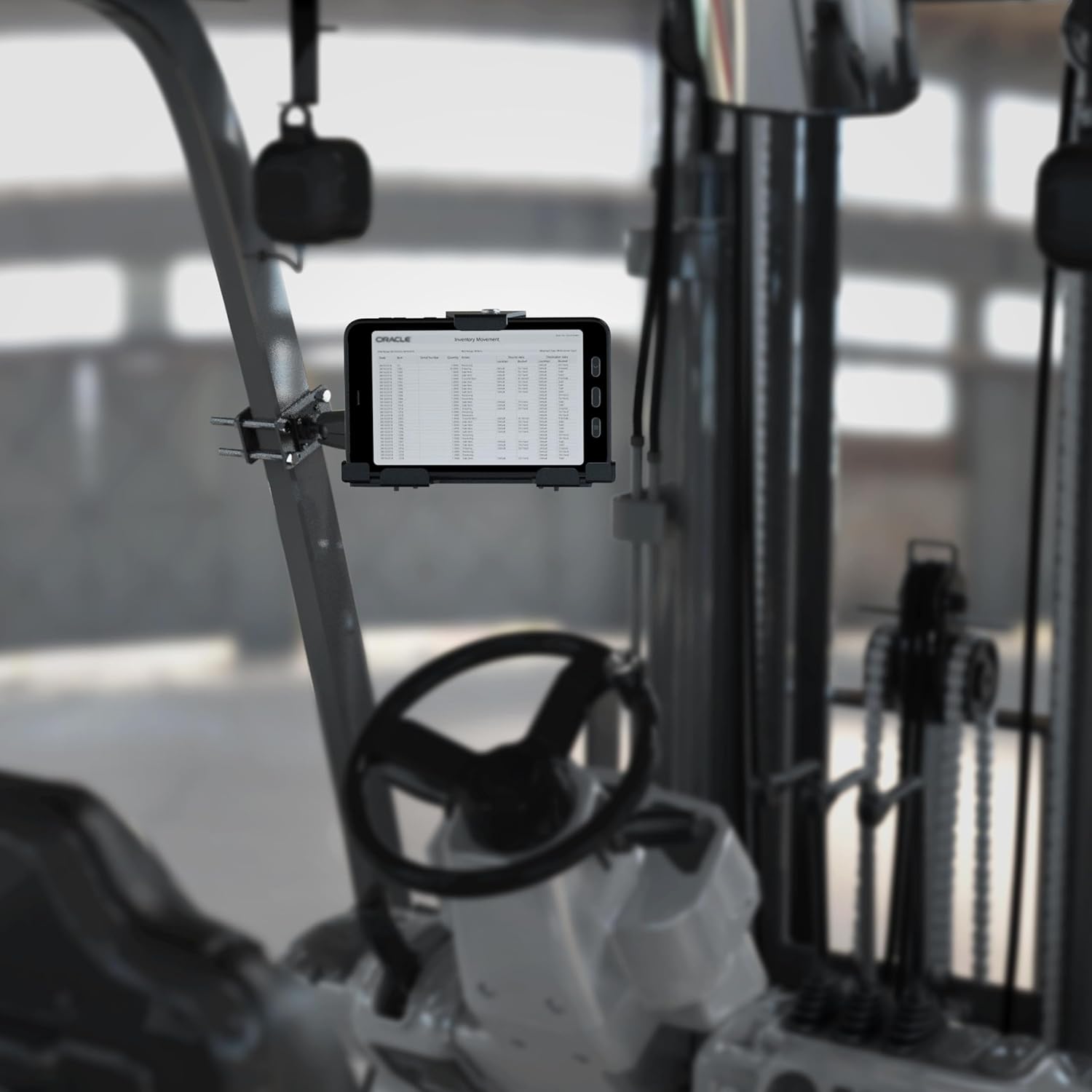ARKON Mounts LockVise Metal Locking Forklift Tablet Mount | Durable Mounting Plate | Adjustable 8.5" Metal Shaft | Tablet Holder Fits iPad, Samsung, Google, Tab and more