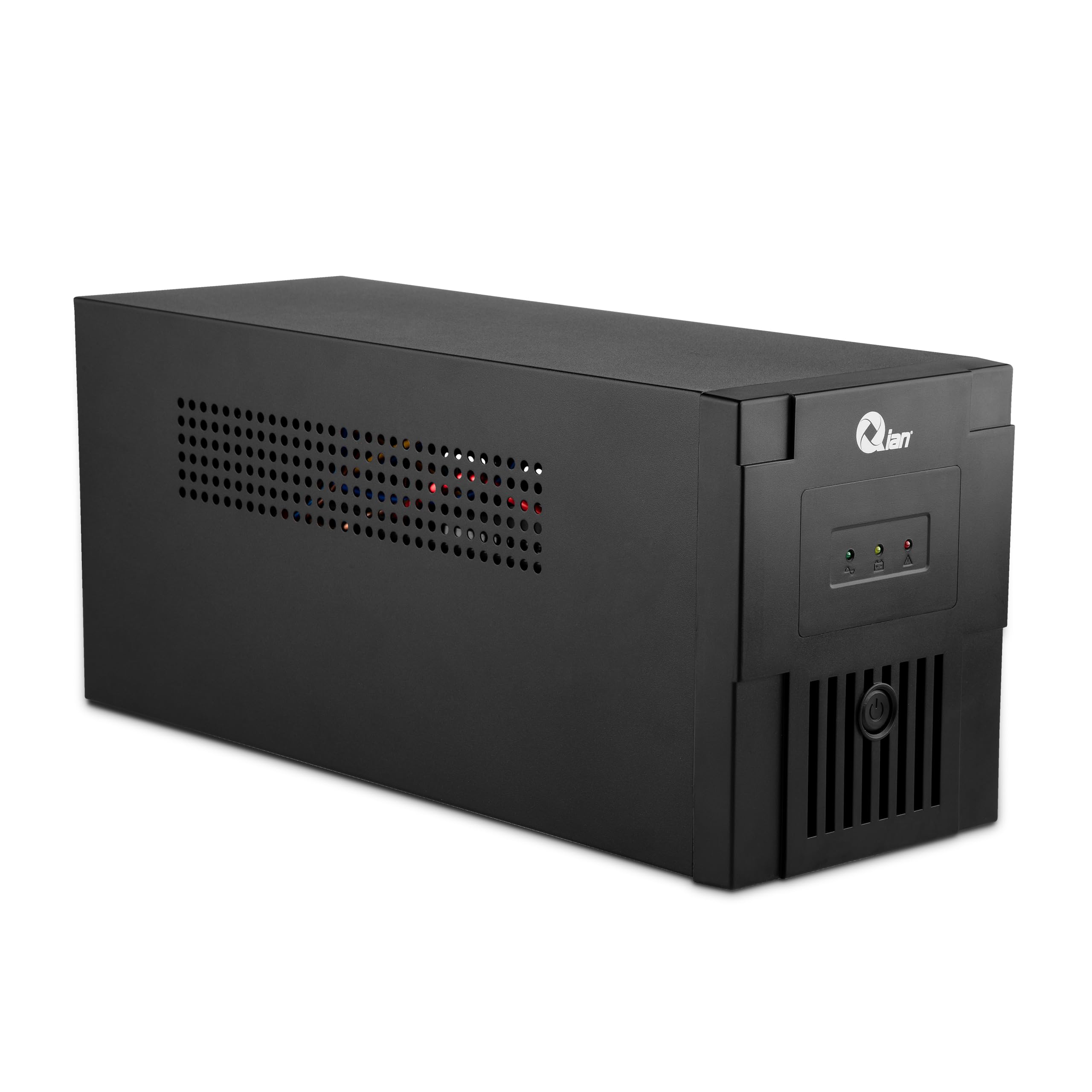 QIAN Onduleur UPS Line Interactive 1000VA Mini-Tour Compacte Charge Rapide Protection Contre Les Surtensions Puissance de Sortie 600W avec 3 Douilles Schuko (Noir)