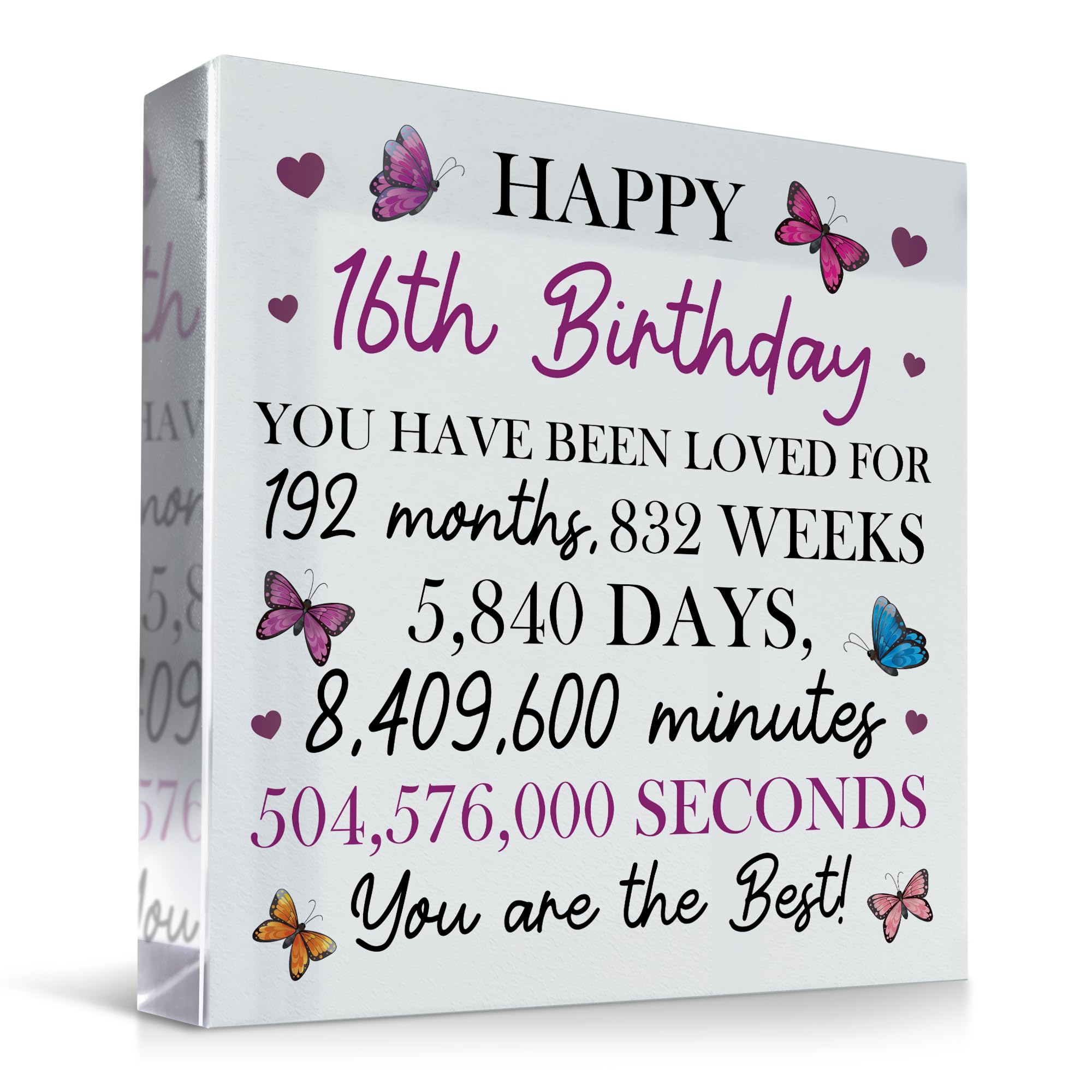 Red Ocean Happy 16th Birthday For Daughter Granddaughter Niece Sister Best Friend 16th Birthday For Girls Women Love Her Her Keepsake