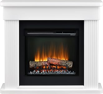 Dimplex Portland 23inch Optiflame Suite, Fully Assembled Electric Fireplace With Choice Flame Colours, Adjustable Flame Brightness, Remote Control. 107cm Wide