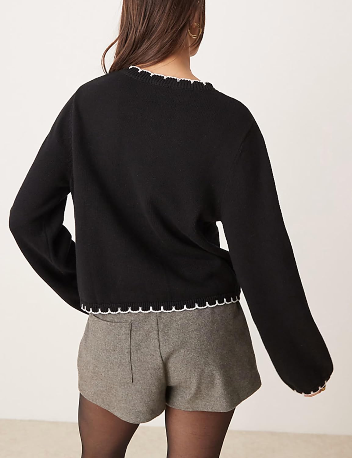 Majdan Women's Lightweight Cardigan V Neck Button Down Knit Sweater Long Sleeve Casual Tops for Women - Image 3