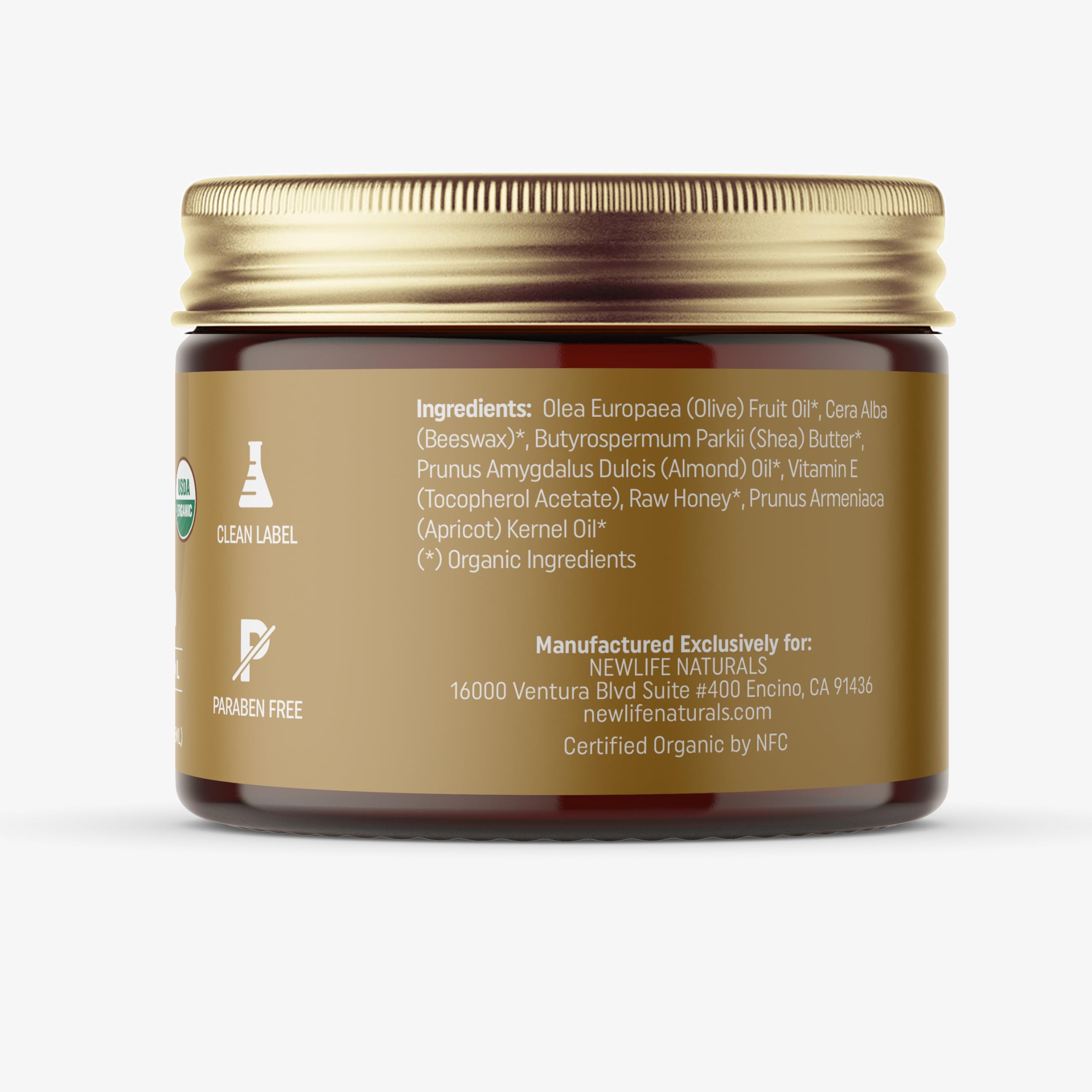 NewLife Naturals Certified Organic Vulva Balm Butter- Itching Dryness Irritation Menopause Support, Postpartum Essentials, Vaginal Moisturizer | All Natural Intimate Feminine Care - 4oz - USA
