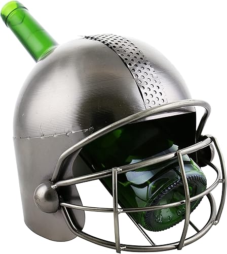 Miniatura 1 de Soporte de botella de vino de metal para casco de jugador de fútbol, carbón
