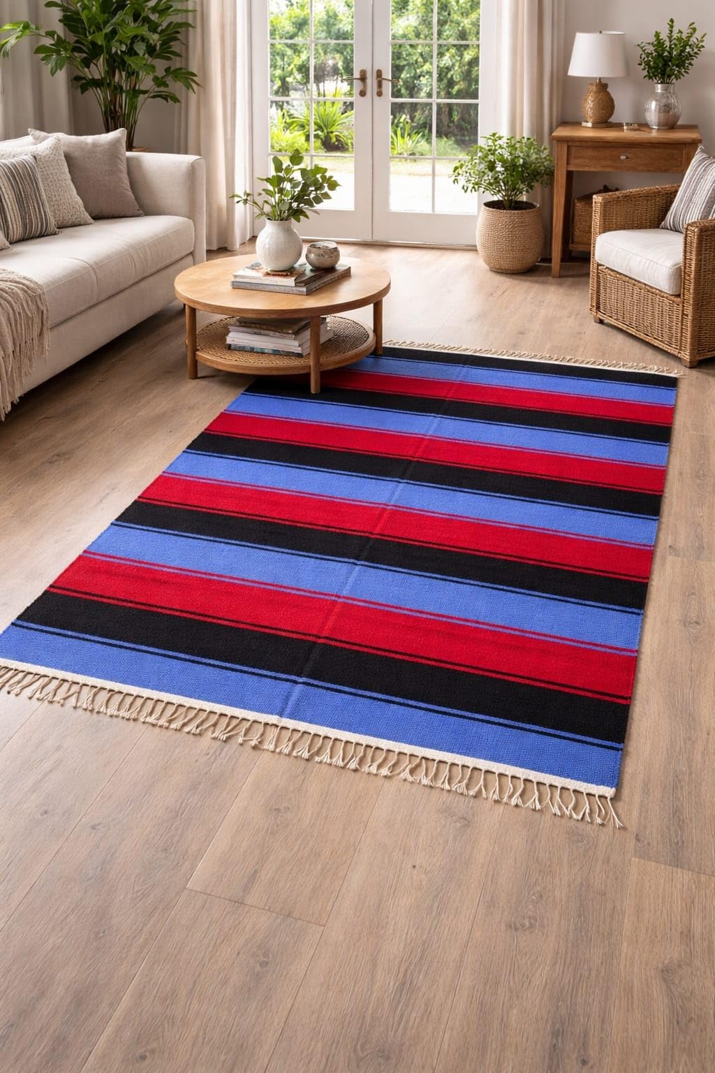 Floor Mat, Dari, Chindi Rug, for Bed Room, Living Room, Garden, Picnic, Yoga, Beautifully Design, Cotton Kitchen Mat Floor Carpet, 4X6 Feet., Multi New DESINE (multirug 1, 4x6)-image-9