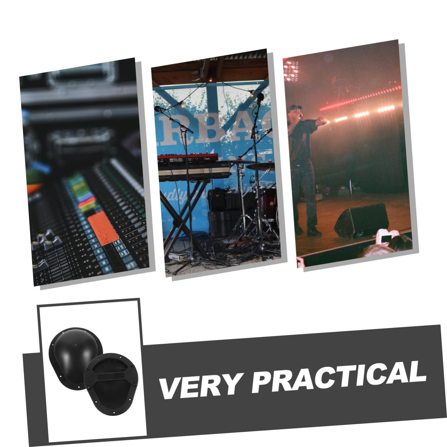 HEMOTON 2pcs Replacement Speaker Handles Pulls for Loudspeaker Matte Black Easy to Use Handle for Musicians