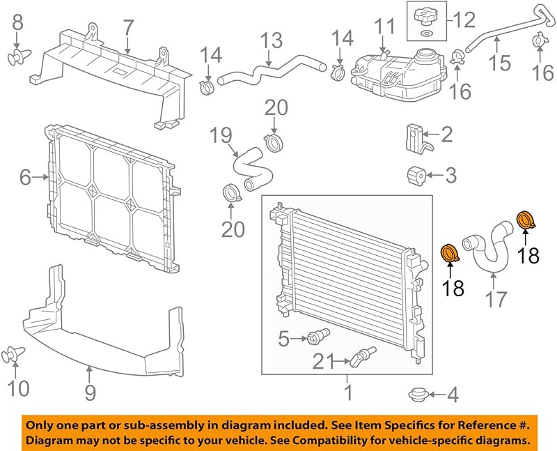 Abraçadeira metálica multiuso GM GENUINE PARTS 13162312 para mangueira – 1 unidade