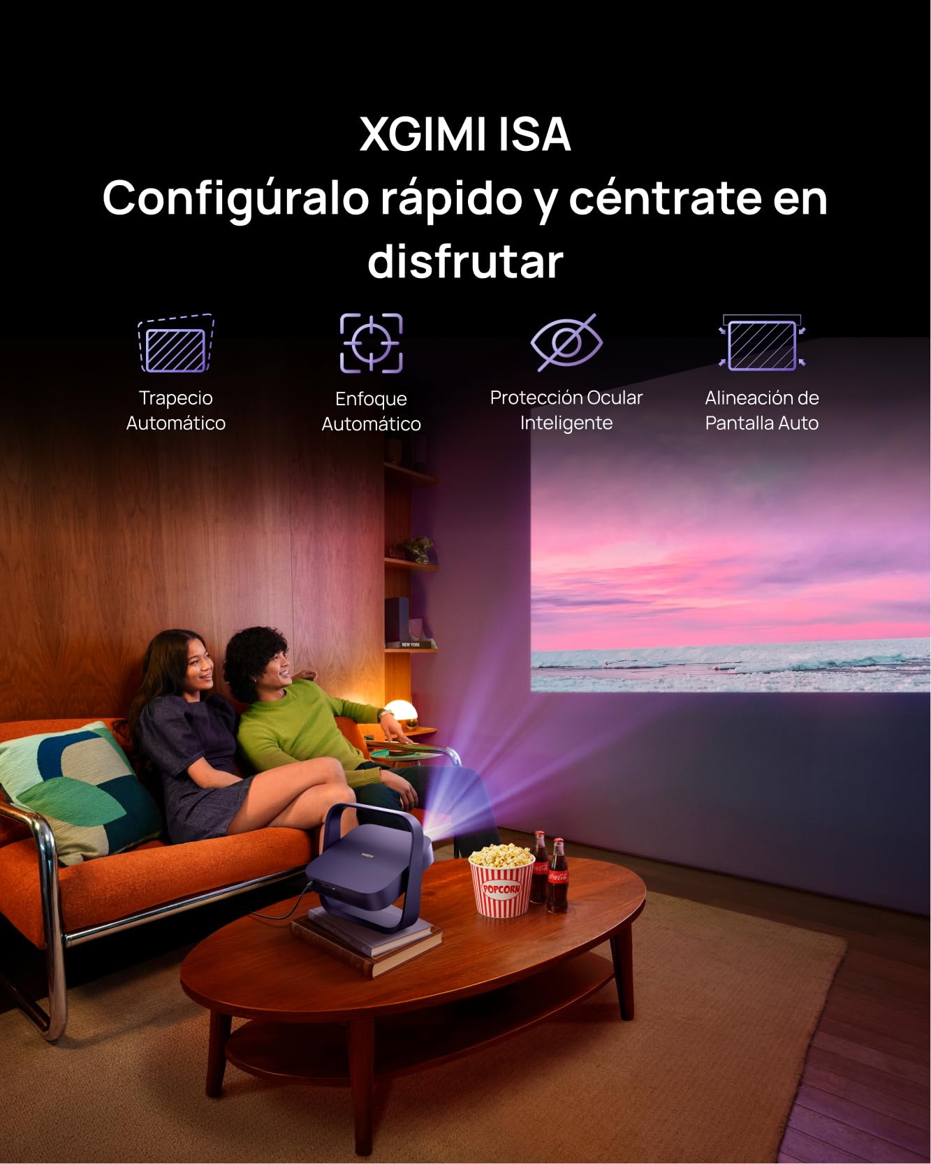 XGIMI Elfin Flip Laser Proyector Portátil 1080P con Google TV y Netflix