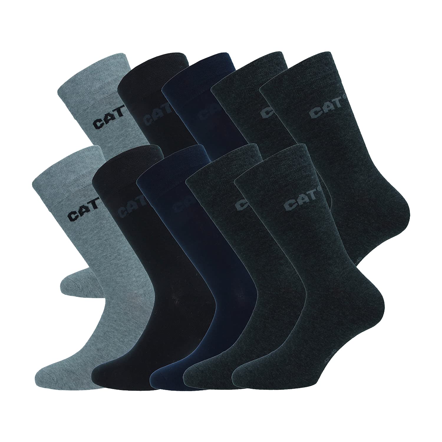 Caterpillar Business Socks 10 Pairs Socks Height Under Knee Cotton (Assorted, 6-9)