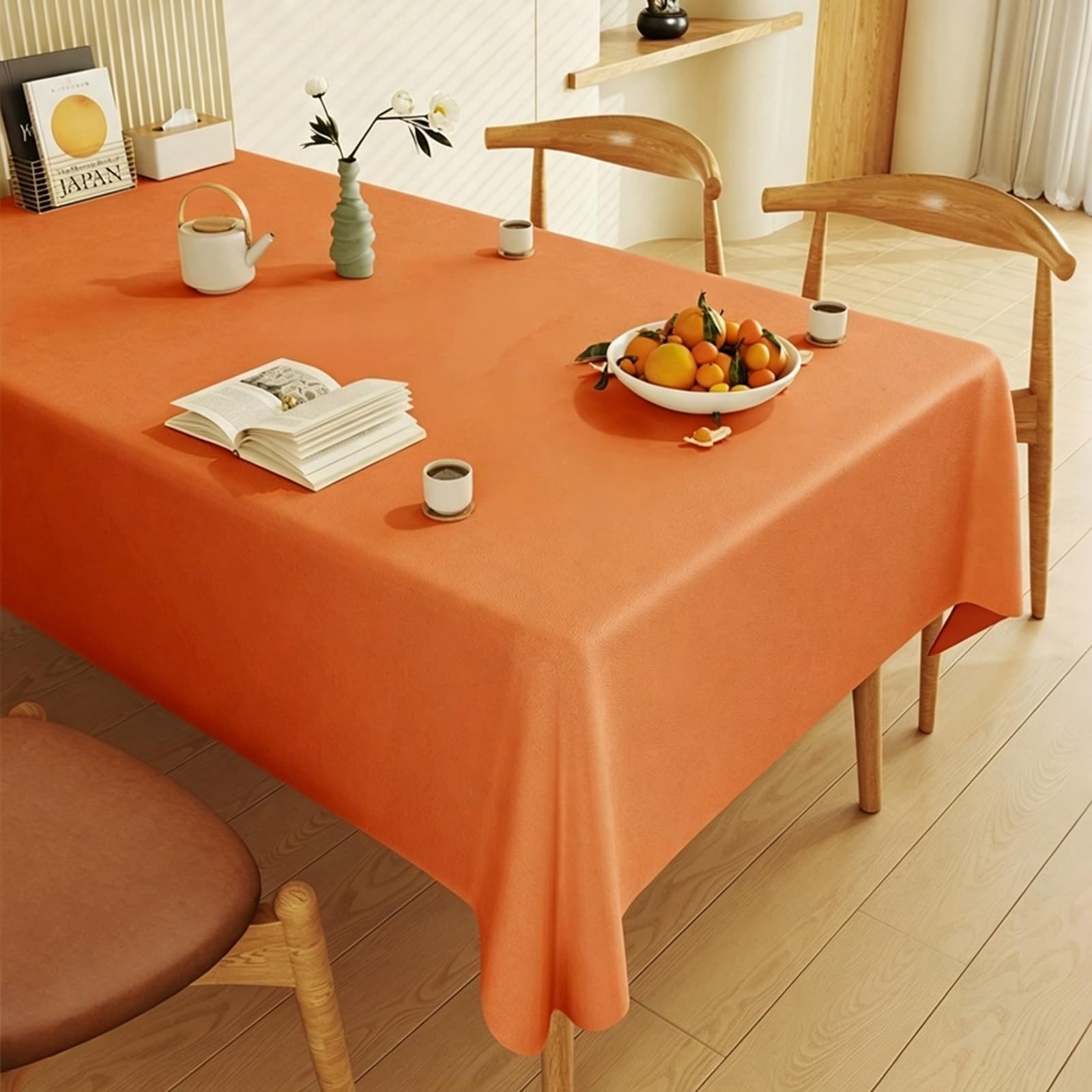 Nappe Toile Cirée Rectangulaire Unie, Nappe Exterieur Impermeable Jardin