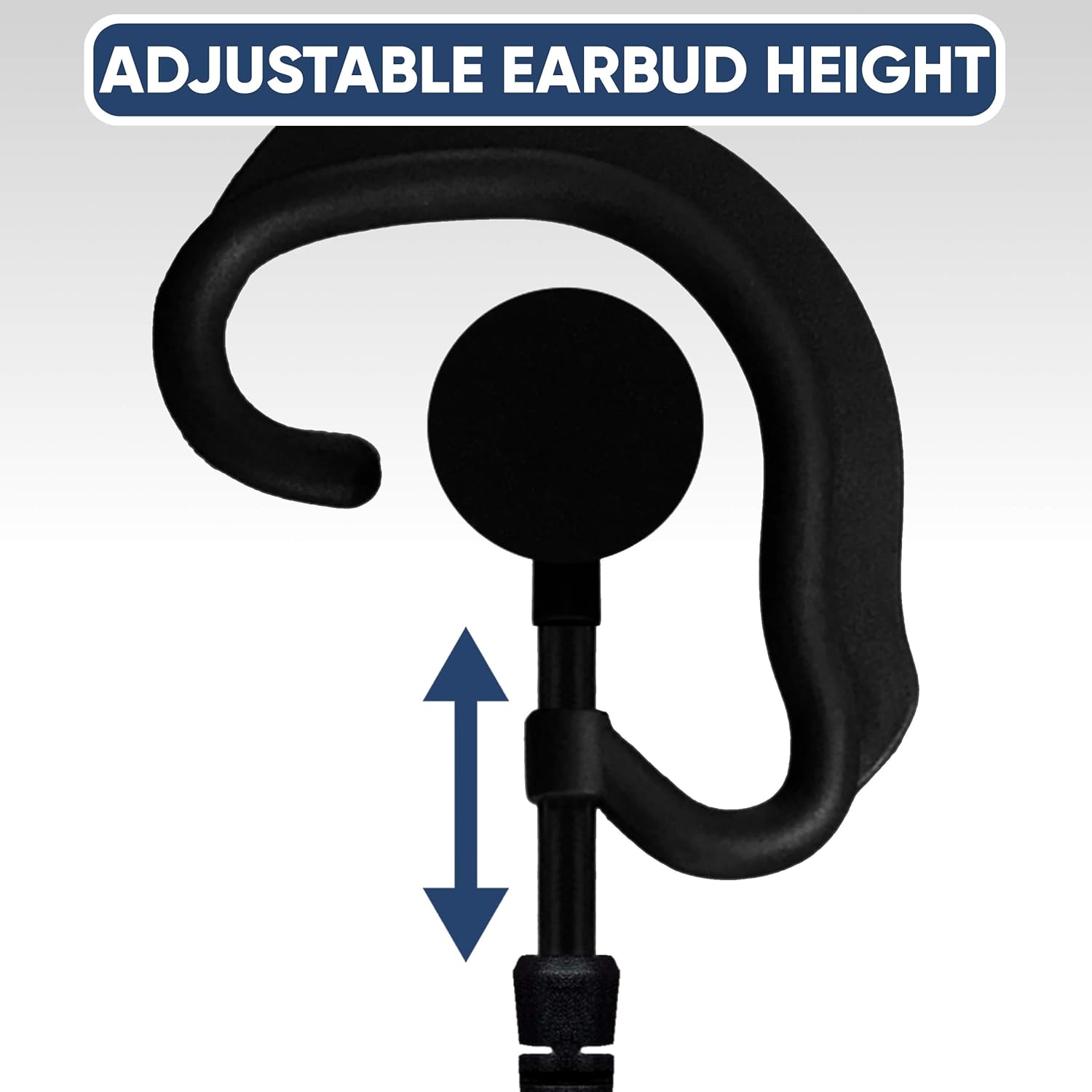 SHEEPDOG MICROPHONES Earhook Earpiece with Microphone, Compatible with Motorola R7, ION and MXP600, Black Cable (LMC-1EH-M20), Premium Headset