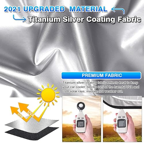 Miniatura 6 de T TGBROS Ajuste personalizado para parasol de parabrisas Toyota RAV4 2019-2023 2019 - 2023, protector solar plegable, cubierta de poliéster