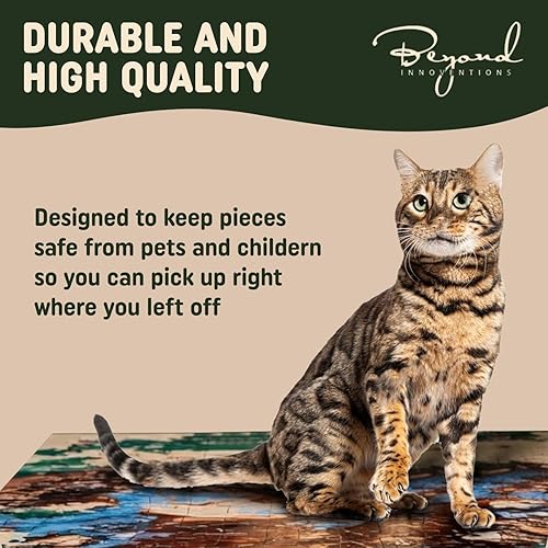 Miniatura 9 de 1500 Piece Wooden Jigsaw Puzzle Board - 6 Drawers, Preassembled Rotating Puzzle Table | 35” X 28” Jigsaw Puzzle Board | Puzzle Cover Included -