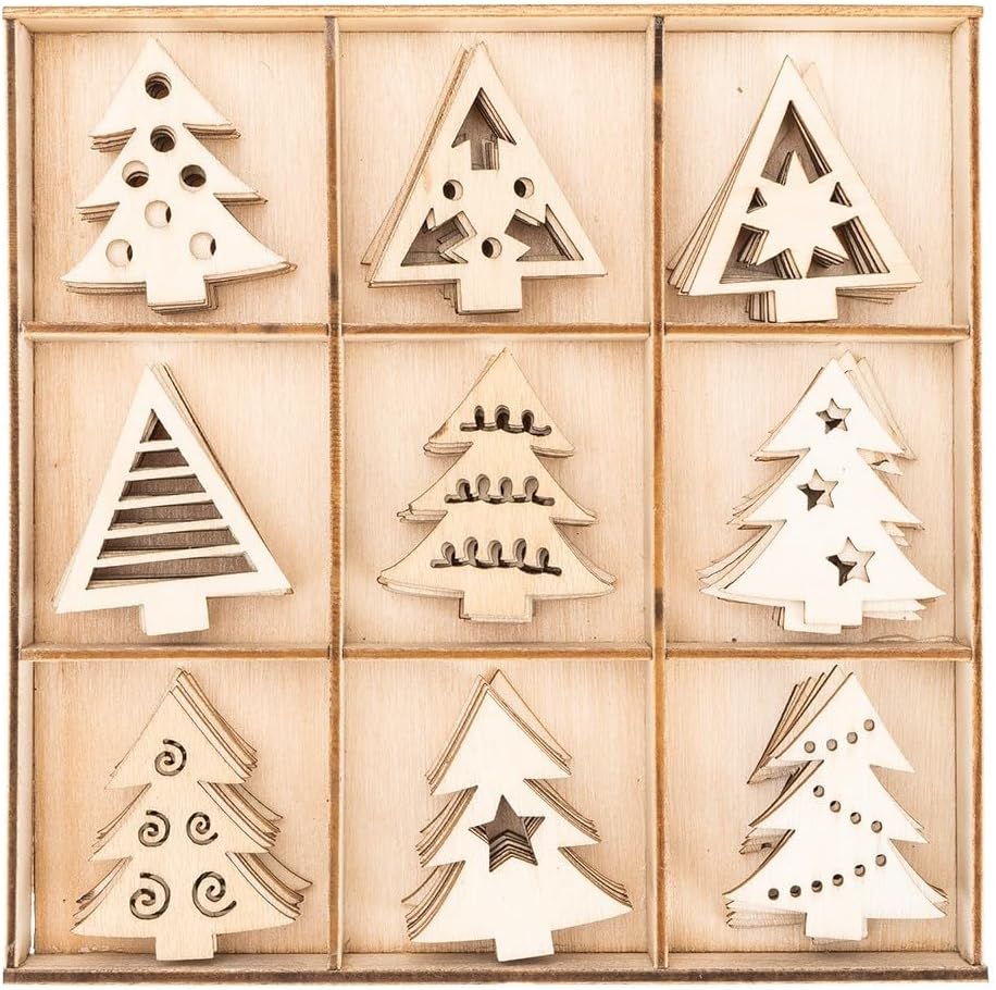 Ideen Mit Herz Streudeko Aus Holz - 63-teiliges Set Mit Eulen Motiven