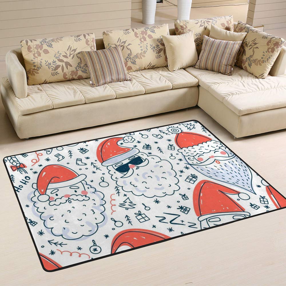 Tapis de Père Noël Ruchen grand format pour réchauffer le salon pendant les fêtes