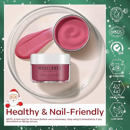 Miniatura 26 de Modelones Kit de polvo acrílico de 6 colores de polvo de uñas acrílico, verde salvia, niebla, azul, gris claro, verde oliva, tonos Matcha Avocad 3D