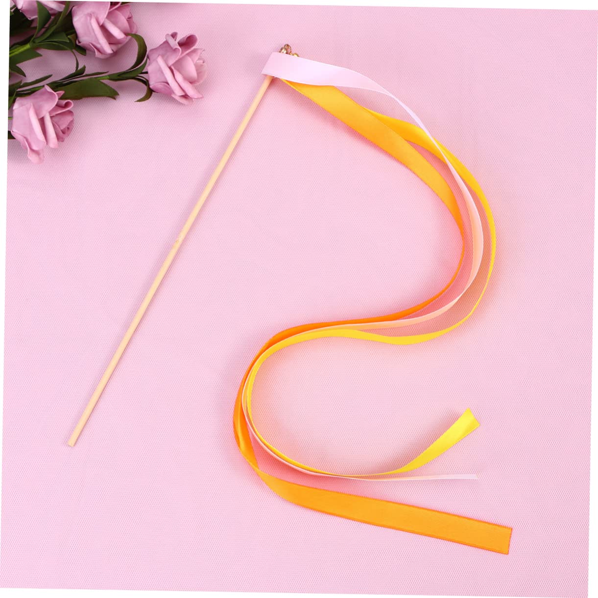 KOMBIUDA 40piezas Varitas De Cinta Con Campana Para Bodas De Bastones De Hadas Amarillos Para Fiestas y Celebraciones Perfectos Como Recuerdos De Boda y Accesorios De Fiesta