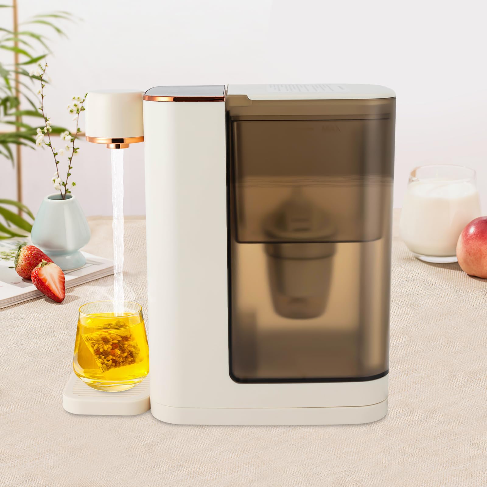 Dispensador de agua eléctrico de 220 V, 2000 W, dispensador de agua instantáneo para el hogar, 3 L de capacidad, tiempo de calentamiento 3S, con función de dispensador de agua cuantitativo, 27