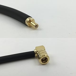 1 foot RG58 SMB MALE to SMB FEMALE ANGLE Pigtail Jumper RF coaxial cable 50ohm Quick USA Shipping