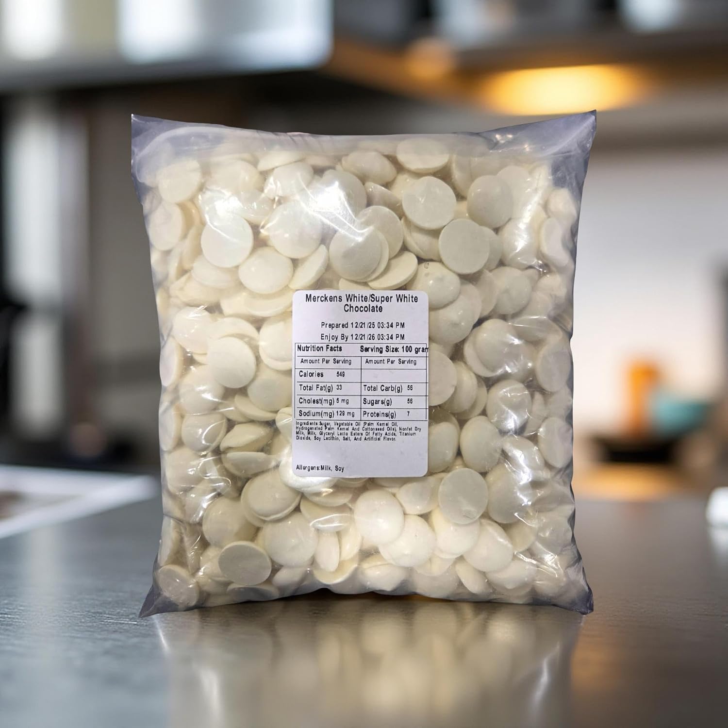 Merckens Coating Wafers Melting Wafers Super White 5 pounds