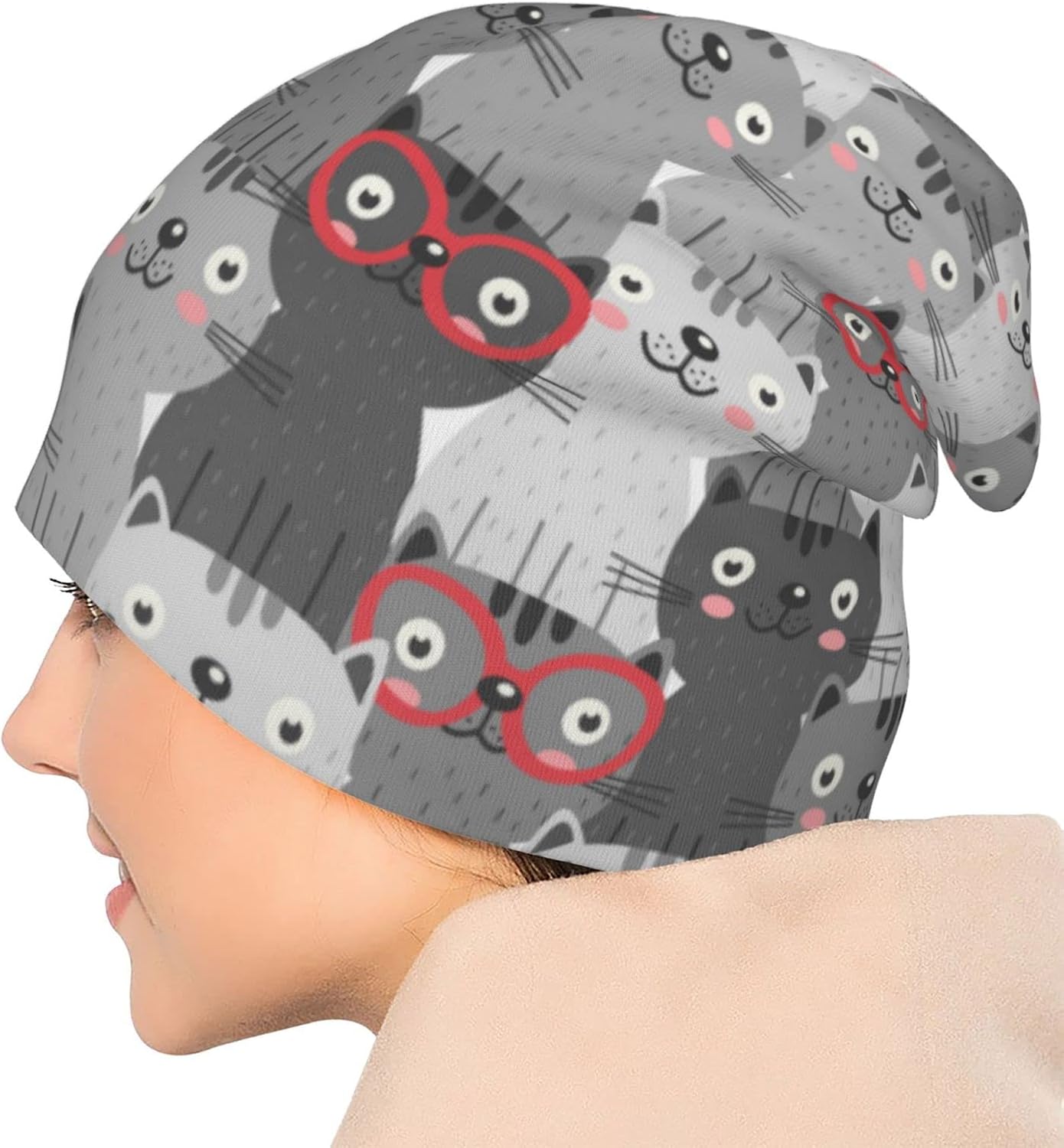 Beanie Chemo Hat Cancer Headwear Knitted Hats Baggy Slouchy Scarf Cap for Adults Women Men - Image 6