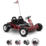 Radio Flyer Ultimate 24 Volt Electric Go-Kart for Kids Ages 3-8, 2-Seater, Red
