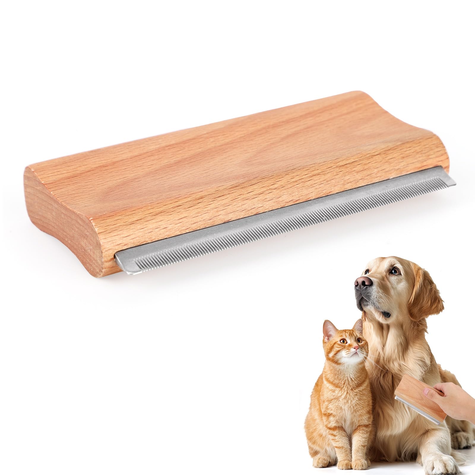 Dog Brush for Shedding 5.31x2.56in Pet Deshedding Brush Cat Grooming Supplies Pet Hair Remover Removal Comb for Dog Cat Horse Rabbits