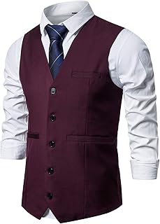 DONGD Mens Formal Suit Vest Business Dress Vest for Suit or Tuxedo