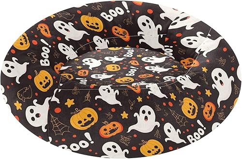 Ghosts Cartoon Cute Halloween Relieve Stress Pet Dog Bed fluffier Kitten Beds for Medium Size Pets Supplies Camas para mascotas Grandes