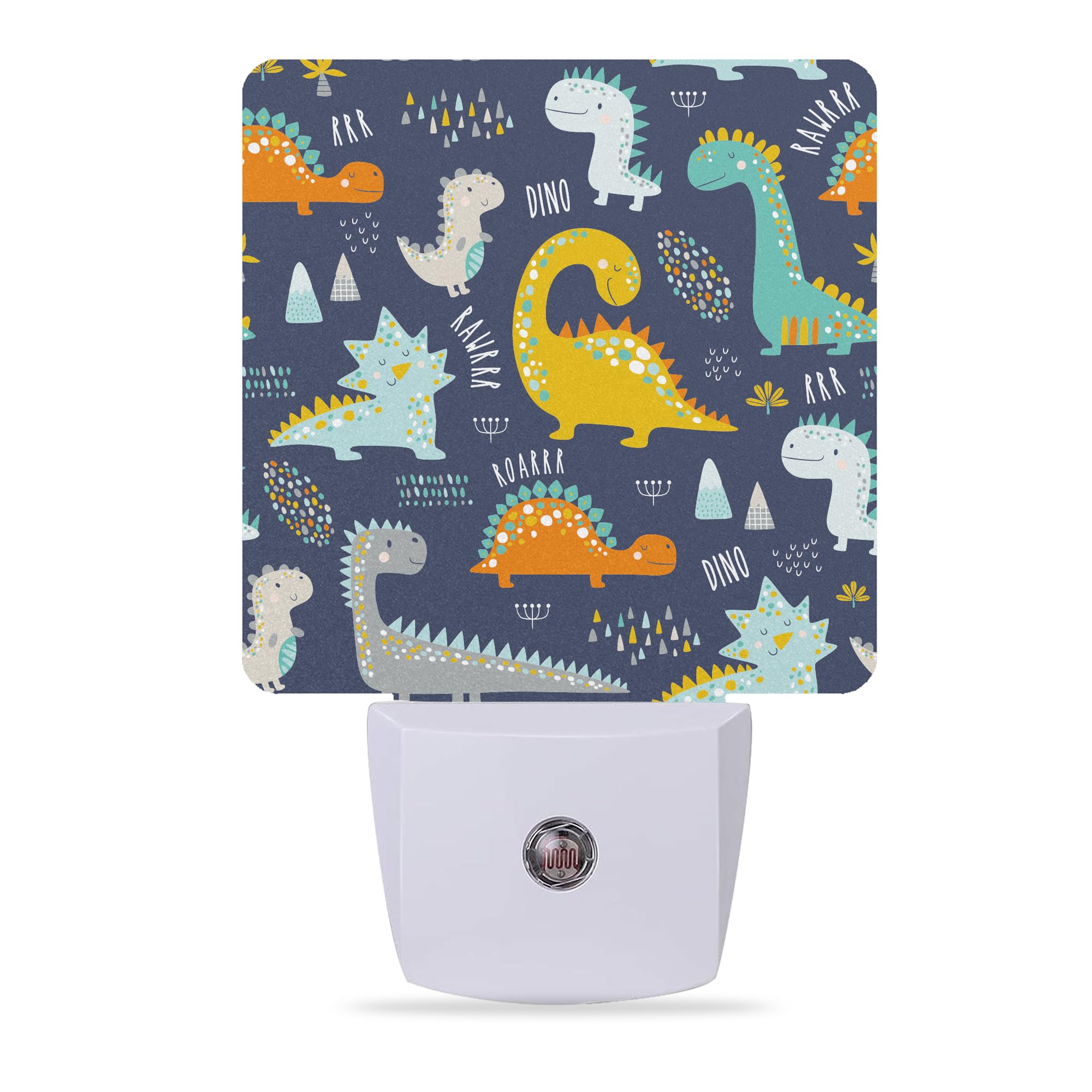 Dino Night Light,Cute Dinosaur Night Lights Plug into Wall Dusk to Dawn Sensor Lamp for Women Men,Led Lights for Stairway/Hallway/Bedroom, SBD04