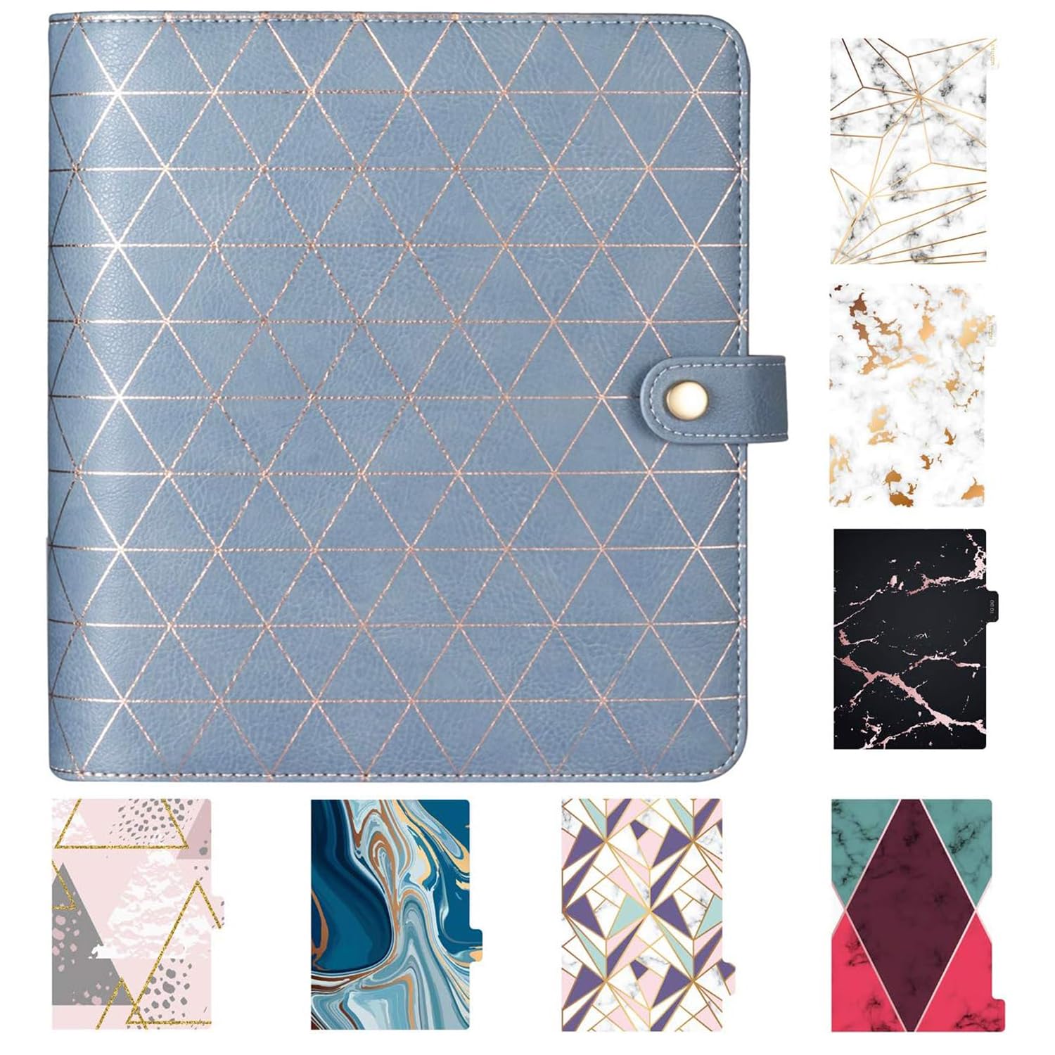 Journal Travel Composition Notebook Filofax Planner Organiser Refills for Monthly Weekly Daily (Foilgold, A5)