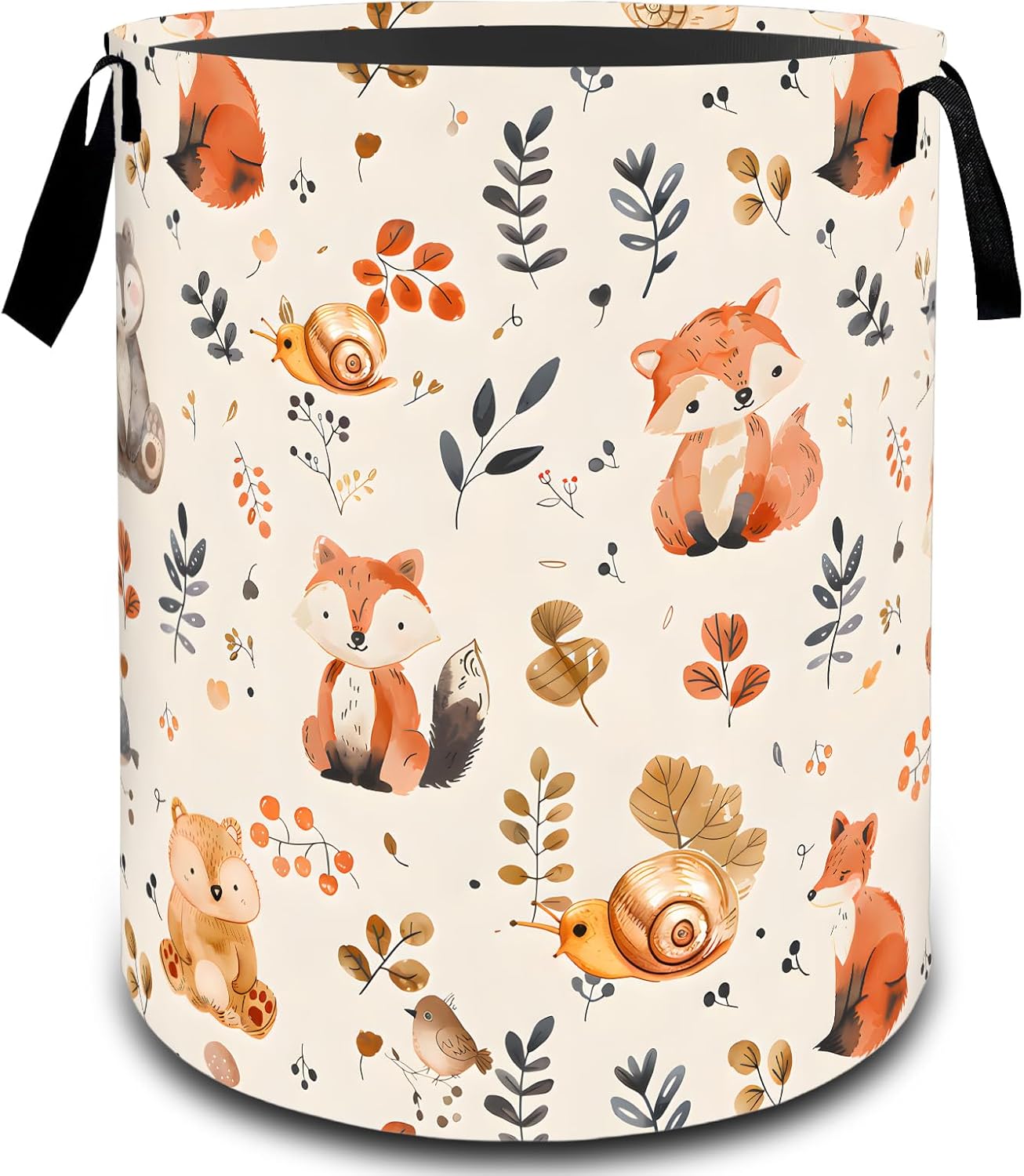 Black Panther Jungle Laundry Basket, Dirty Collapsible Clothes Toy Organizer Hamper for Kids Adults, Oxford Cloth Waterproof Storage Bin for Bedroom Bathroom Home Decor Gifts, 19.7"X15.7"