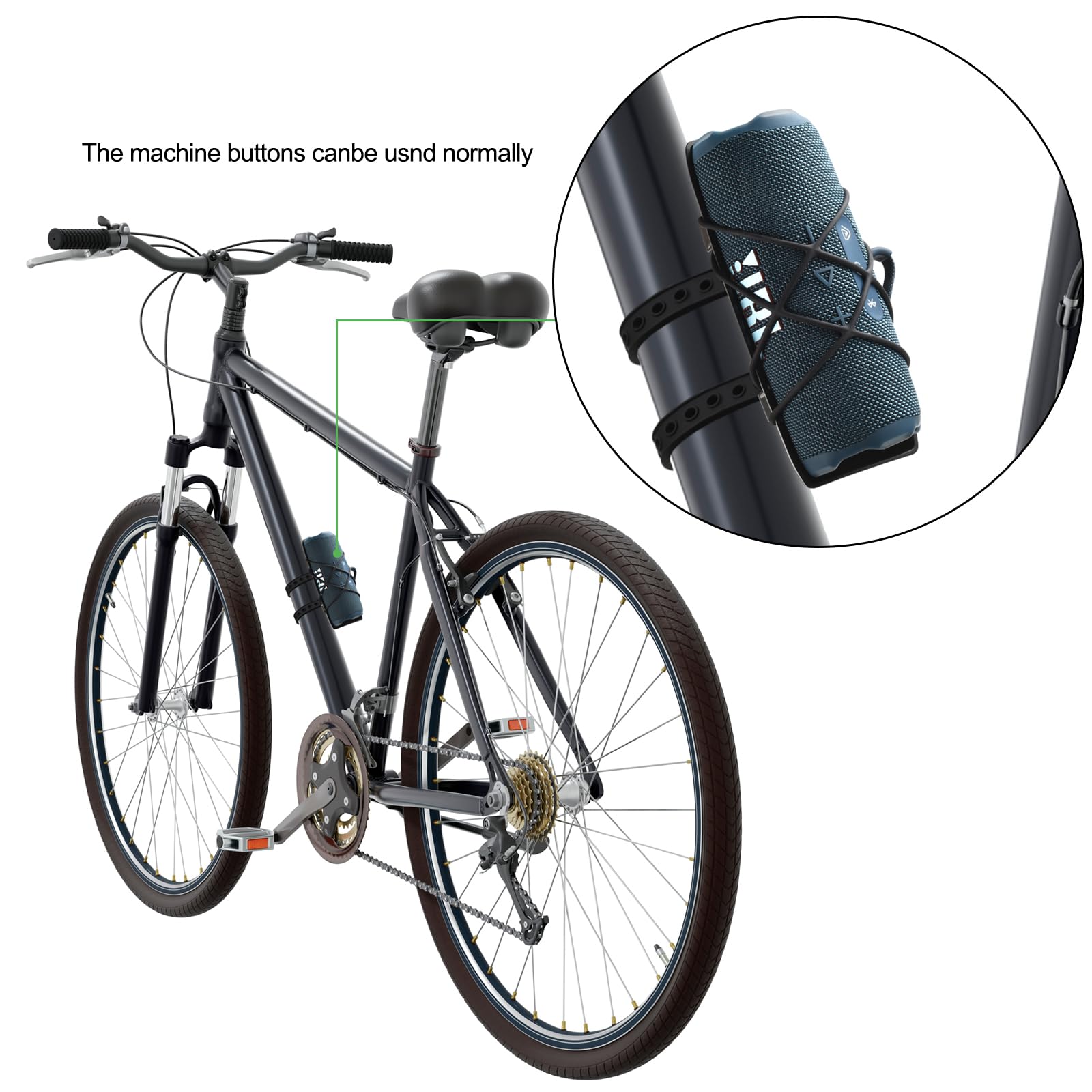 VHBW Tragbare Lautsprecherhalterung Für Fahrrad, Golfwagen, Boot & ATV – Hält JBL Charge 4/5/6, Flip 5/6, Anker Soundcore & Mehr Sicher