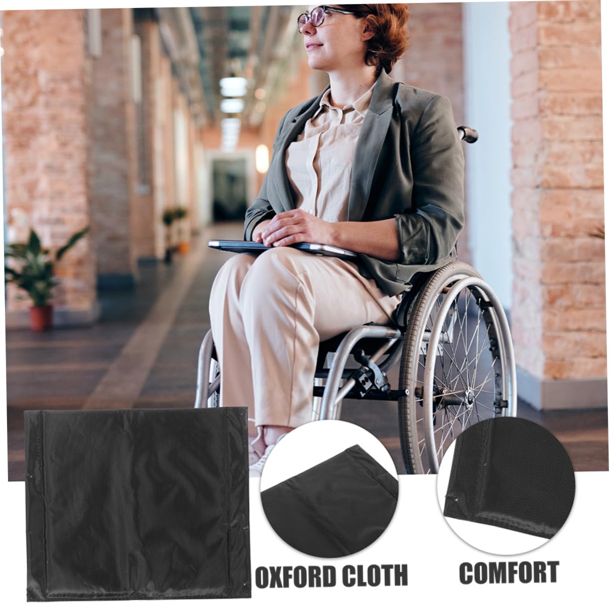 2 Piezas Cojín para Silla de Ruedas Acolchado Grueso de Tela Oxford Transpirable Antideslizante Repuesto Asiento para Mayor Comodidad y Estilo